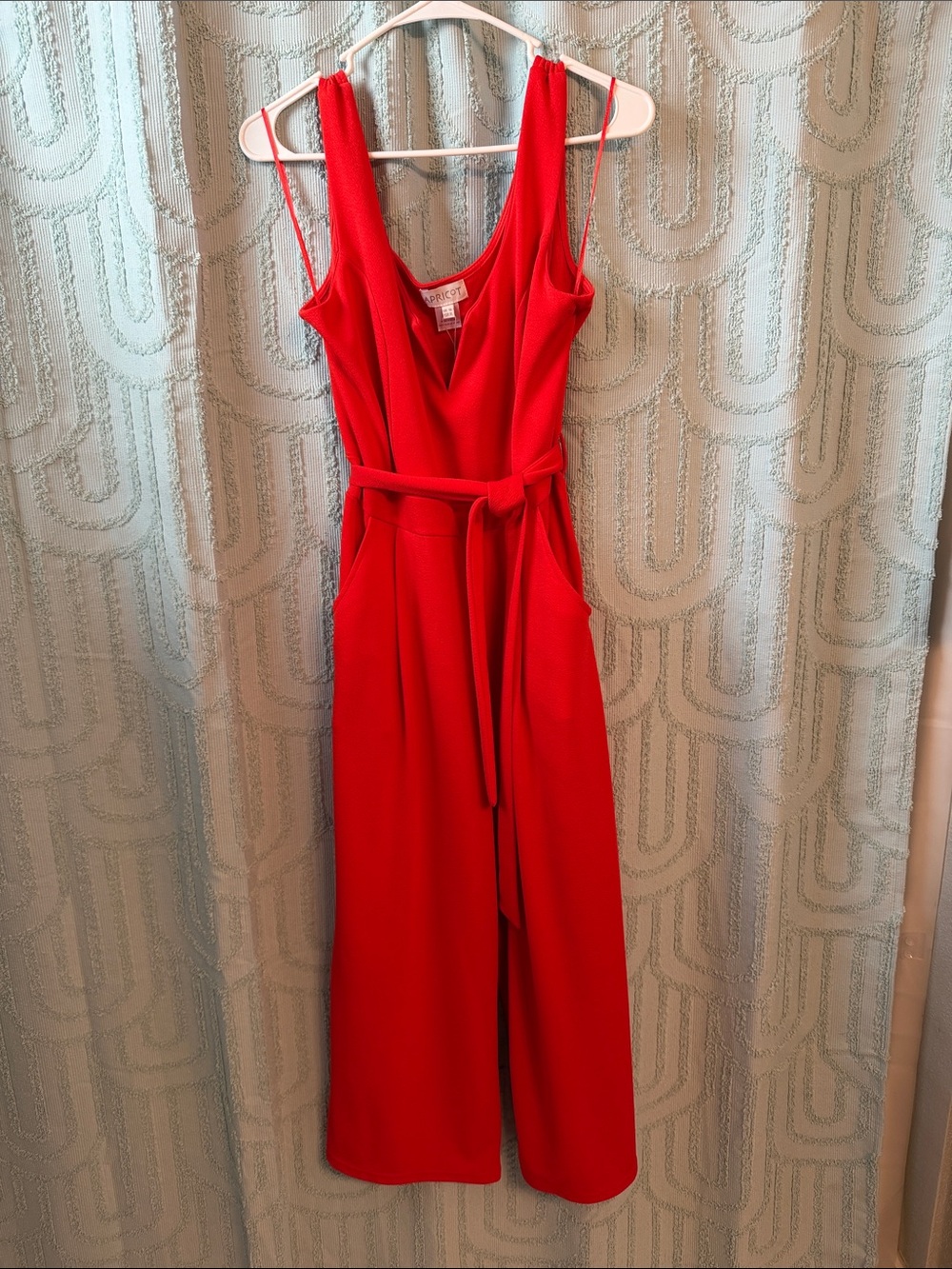 Bright Sleeveless Belted Jumpsuit